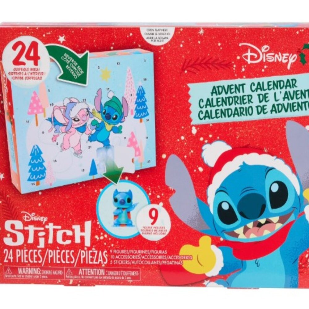 NWT Disney Stitch Advent Calendar, 24 Surprises Inside, Kids Ages 5 and up New
